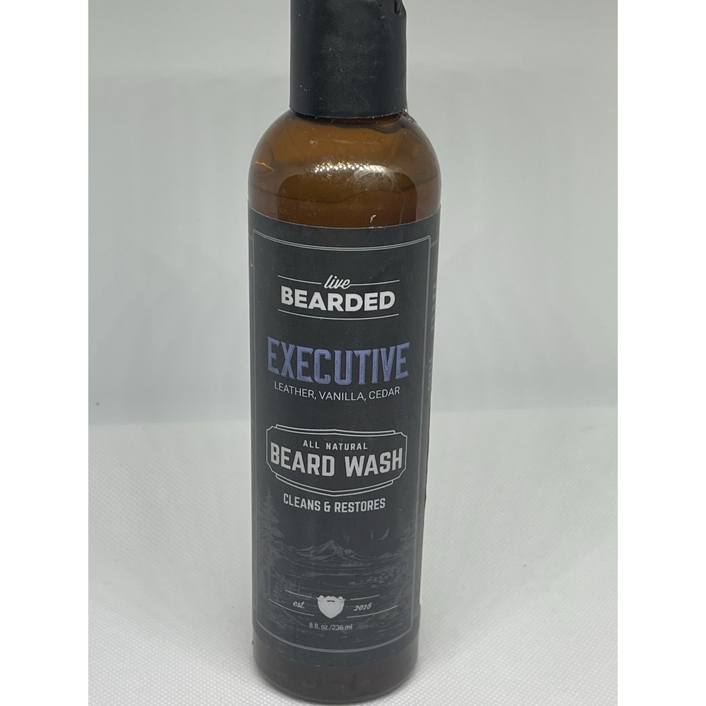 Bearded Executive Leather Vanilla Cedar Beard Wash‎ 8 oz